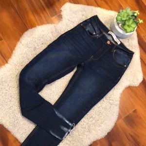 Denim Co. Skinny Jeans with Distressed Bottom